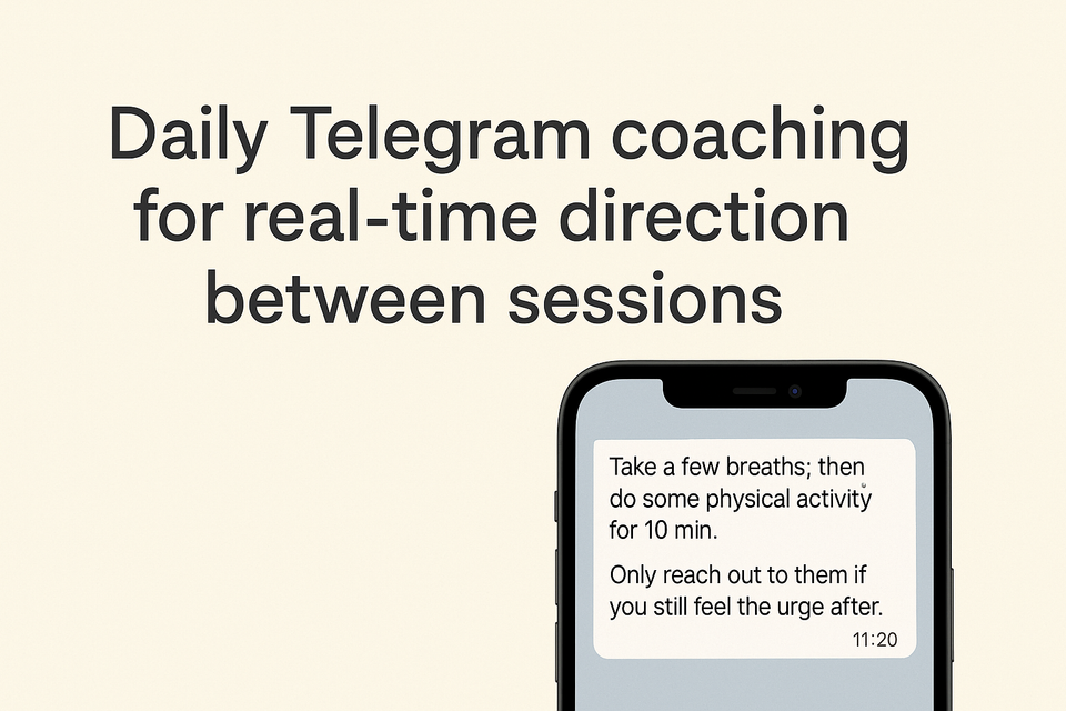 When your mind won’t stop spinning, get calm, clear direction, in real time
